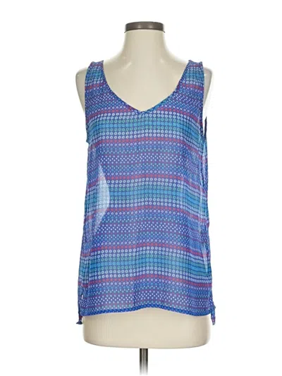 Pre-owned Gap Outlet Sleeveless Top Blue Scoop Neck Tops