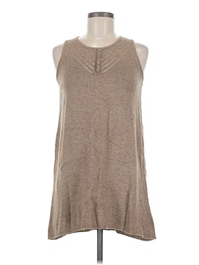 Pre-owned Gap Outlet Sleeveless Top Tan Keyhole Neckline Tops