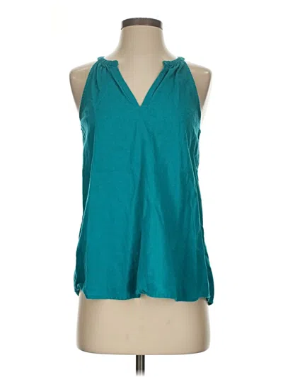 Pre-owned Gap Outlet Tank Top Teal Halter Neckline Tops In Blue