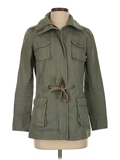 Pre-owned Gap Outlet Trenchcoat In Green