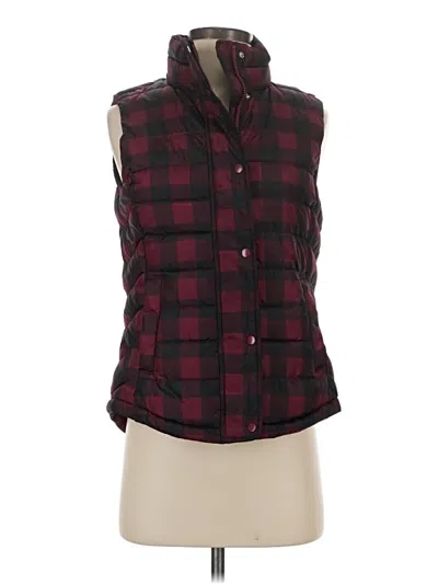 Pre-owned Gap Outlet Vest In Burgundy