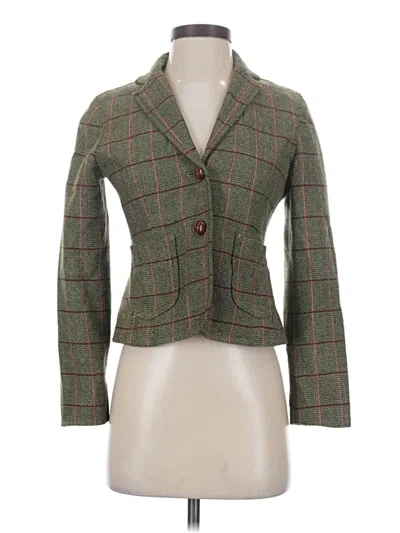 Pre-owned Gap Outlet Wool Blazer Jacket In Green