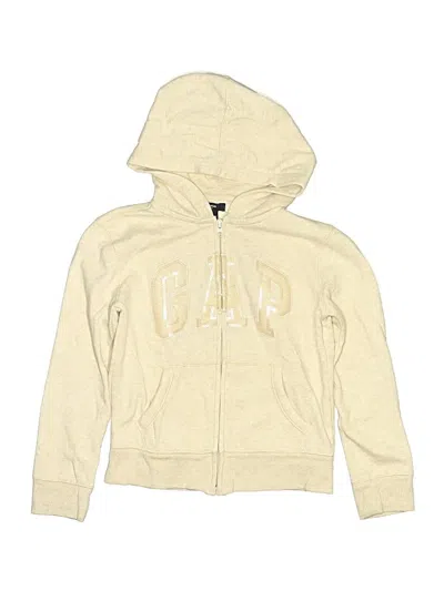 Pre-owned Gap Outlet Kids' Zip Up Hoodie In Ivory