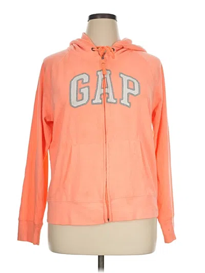 Pre-owned Gap Outlet Zip Up Hoodie In Orange