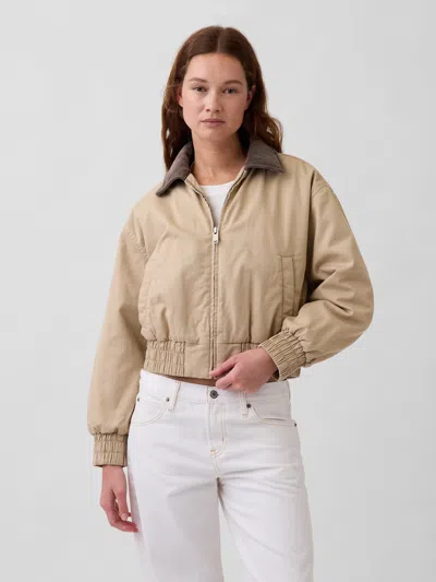 Gap Oversized Bomber Jacket In Brown