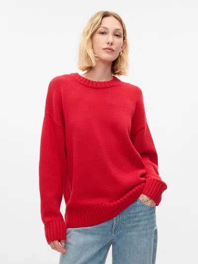 Gap Oversized Boyfriend Sweater In Modern Red