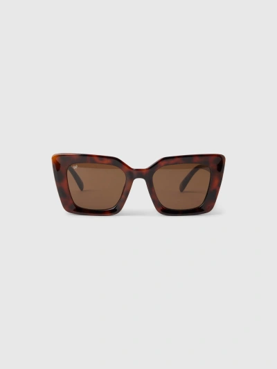 Gap Oversized Cat Eye Sunglasses In Brown Tortoise