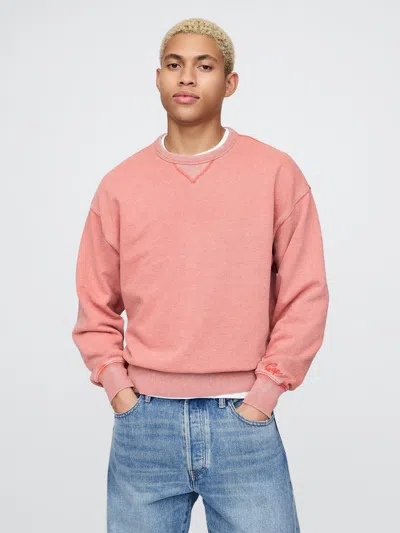 Gap Oversized Heavyweight Sweatshirt In Fresh Coral