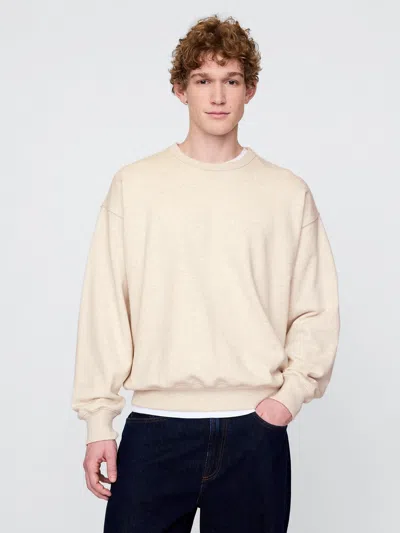 Gap Oversized Heavyweight Sweatshirt In Oatmeal