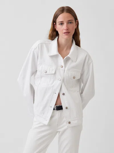 Gap Oversized Icon Denim Jacket In White