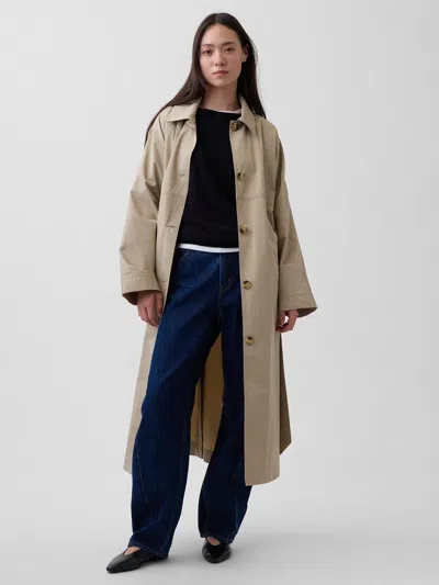 Gap Oversized Mac Trench Coat In Neutral
