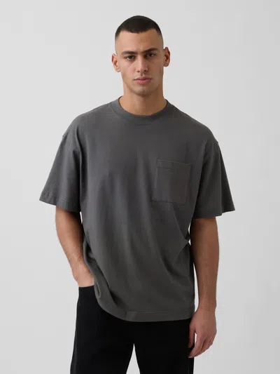 Gap Oversized Pocket T-shirt In Gray