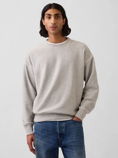 Gap Oversized Terry Sweatshirt In Light Grey