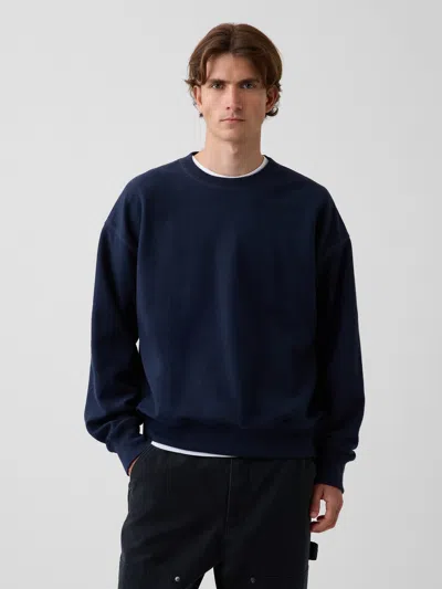 Gap Oversized Terry Sweatshirt In New Classic Navy Blue
