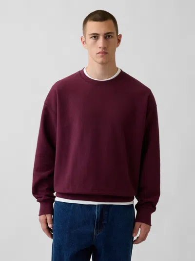 Gap Oversized Terry Sweatshirt In Tuscan Red