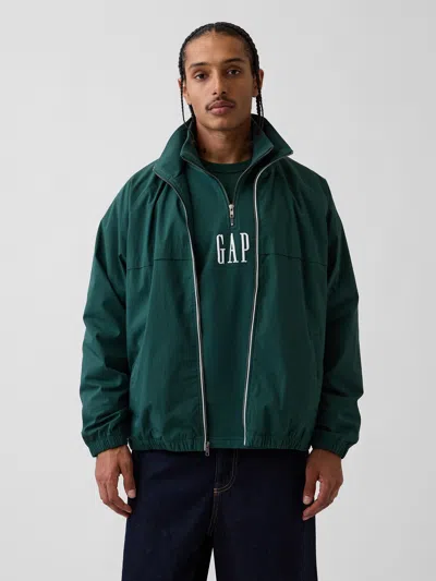 Gap Oversized Track Jacket In Green