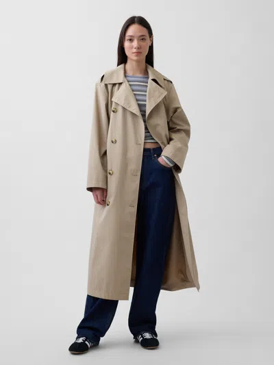 Gap Oversized Trench Coat In Neutral