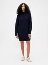 Gap Oversized Turtleneck Mini Sweater Dress In Blue