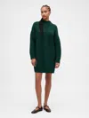 Gap Oversized Turtleneck Mini Sweater Dress In Green