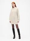 Gap Oversized Turtleneck Mini Sweater Dress In Neutral