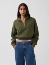 Gap Oversized Wedge Half-zip Pullover In Green
