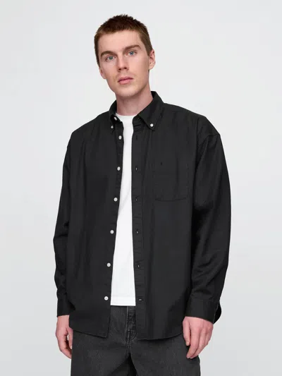Gap Oxford Big Shirt In Moonless Night