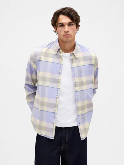Gap Oxford Button-down Shirt In Multi