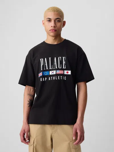 Gap Palace  Heavy Jersey T-shirt In Black Beauty