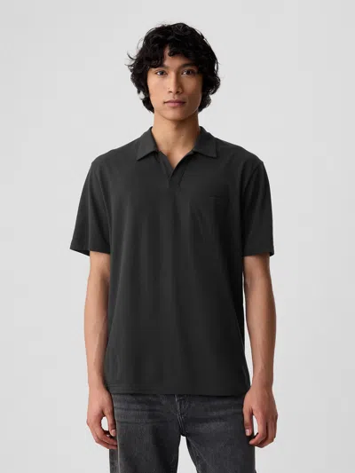 Gap Pique Polo Shirt Shirt In Black