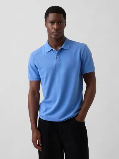 Gap Pique Polo Shirt Shirt In Blue