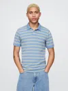 Gap Pique Polo Shirt Shirt In Blue Stripe