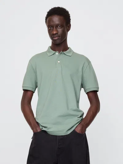 Gap Pique Polo Shirt Shirt In Gasoline Green