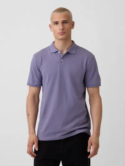 Gap Pique Polo Shirt Shirt In Gray
