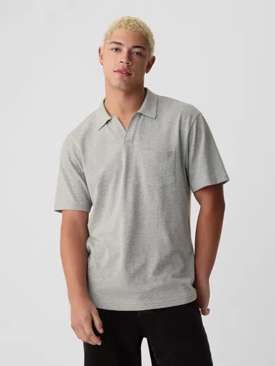 Gap Pique Polo Shirt Shirt In Grey