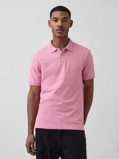 Gap Pique Polo Shirt Shirt In Pink