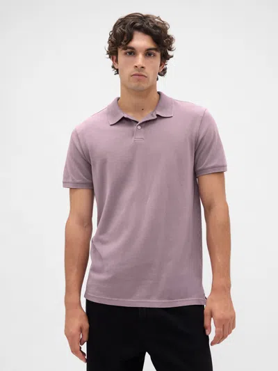Gap Pique Polo Shirt Shirt In Purple