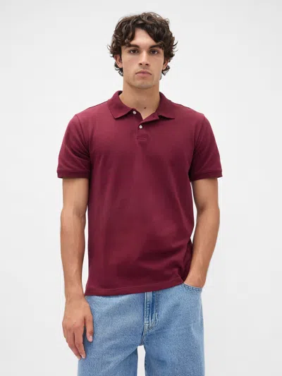 Gap Pique Polo Shirt Shirt In Red