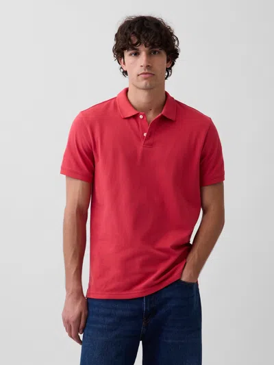 Gap Pique Polo Shirt Shirt In Red