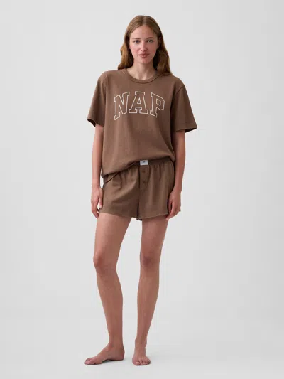Gap Pj Boxer Shorts In Brown