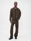 Gap Plaid Canvas Baggy Jeans In Brown