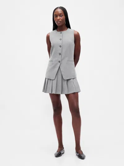 Gap Pleated Mini Skort In Gray