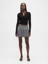 Gap Pleated Mini Skort In Gray