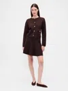 Gap Pleated Mini Sweater Skirt In Brown