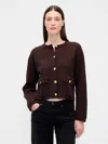Gap Pocket Cardigan Sweater In Brown
