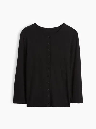 Gap Pointelle Cardigan In Black