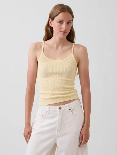 Gap Pointelle Crop Cami In Yellow