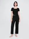 Gap Pointelle Cropped Pj Pants In Black