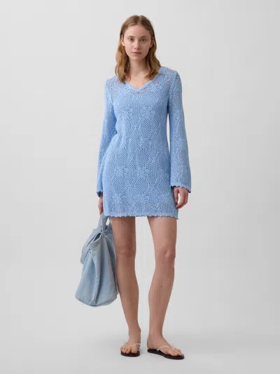 Gap Pointelle Mini Sweater Dress