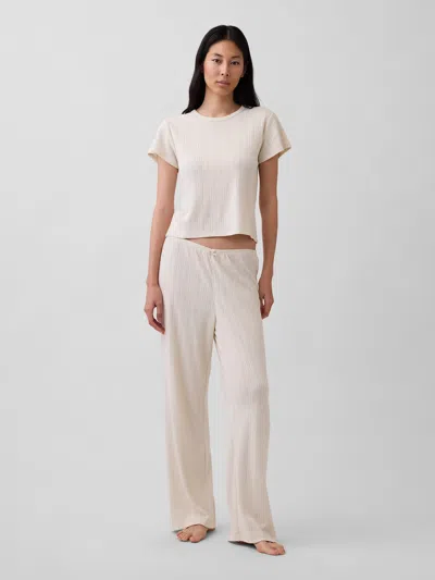 Gap Pointelle Pj Pants In Neutral