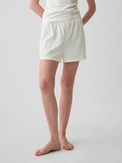 Gap Pointelle Pj Shorts In Off White